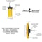 Drill Brush Power Scrubber By Useful Products 5 in W 5 in L Brush, Yellow Y-EES-1L-QC-DB - alternate 7